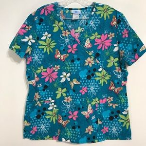 SB Scrubs Blue Short Sleeve Top Large